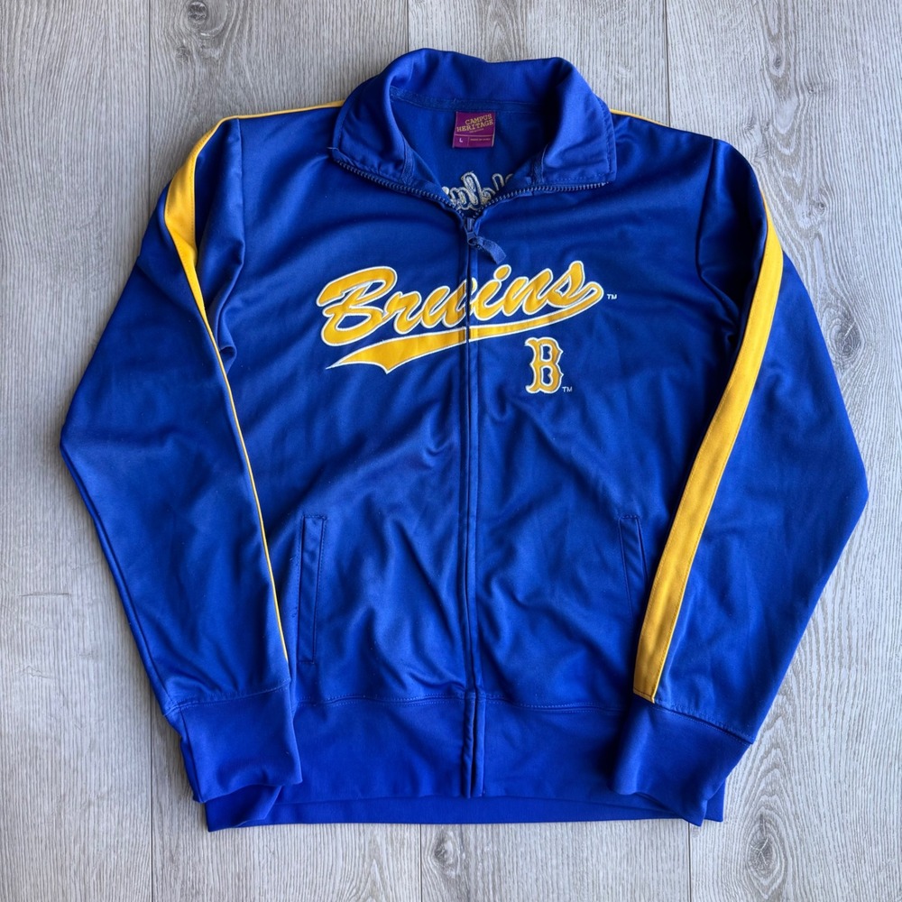 Campus Heritage UCLA Bruins Track Jacket Blue Yellow Full Zip Mens Large